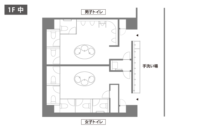 茅野市立永明小学校・茅野市立永明中学校トイレデータ 1F 中