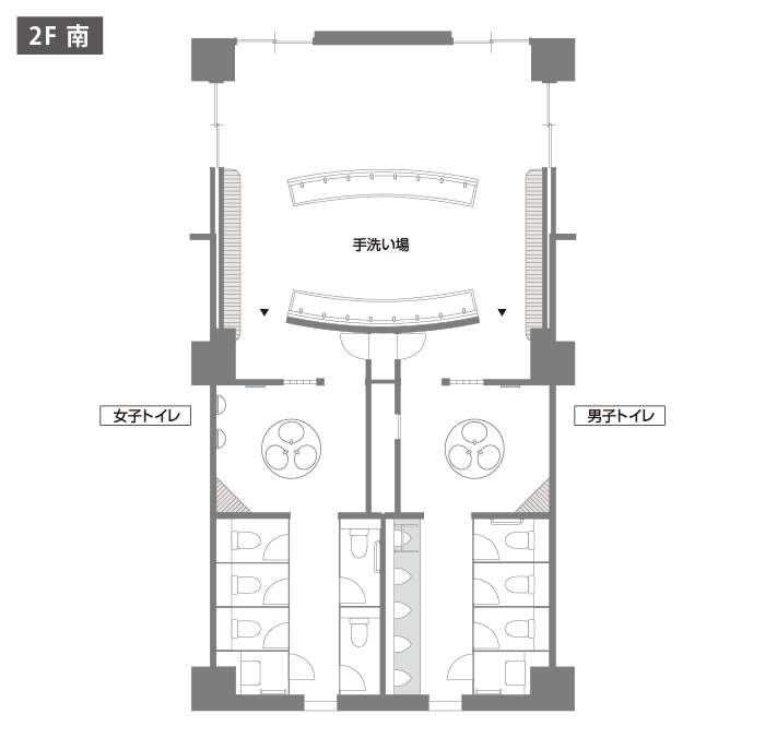 茅野市立永明小学校・茅野市立永明中学校トイレデータ 2F 南