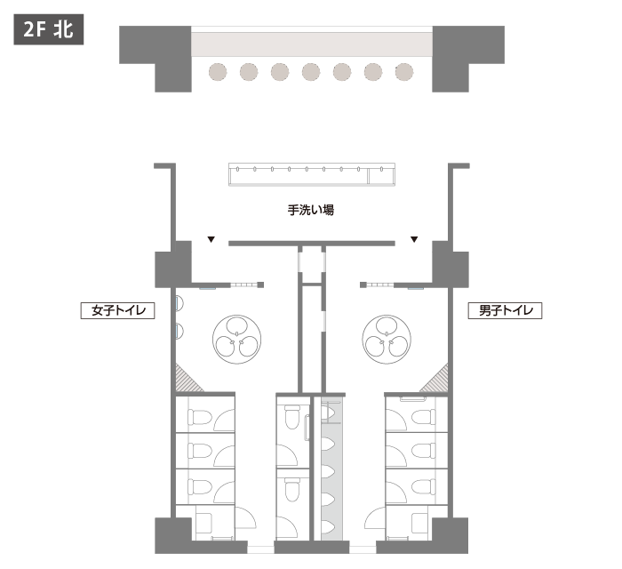 茅野市立永明小学校・茅野市立永明中学校トイレデータ 2F 北