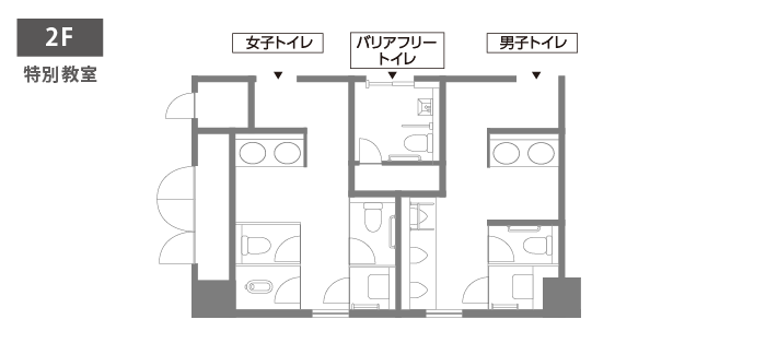 茅野市立永明小学校・茅野市立永明中学校トイレデータ 2F 特別教室