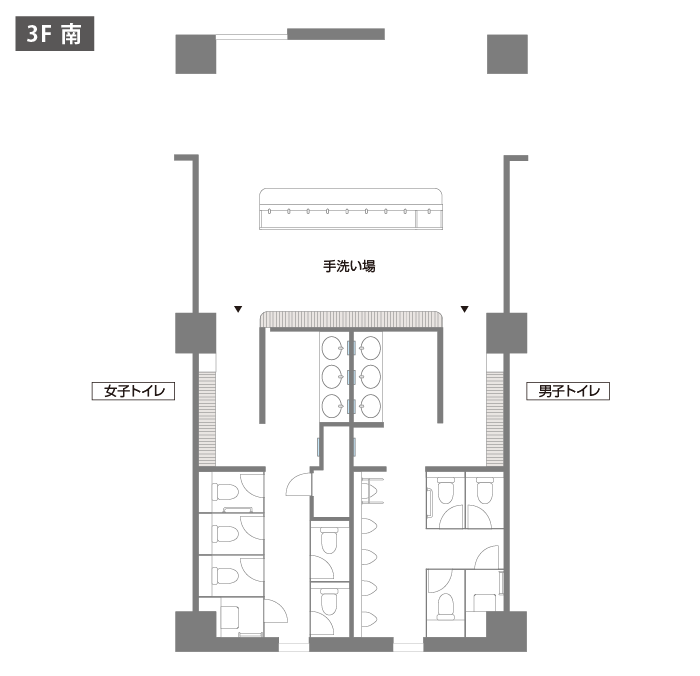 茅野市立永明小学校・茅野市立永明中学校トイレデータ 3F 南