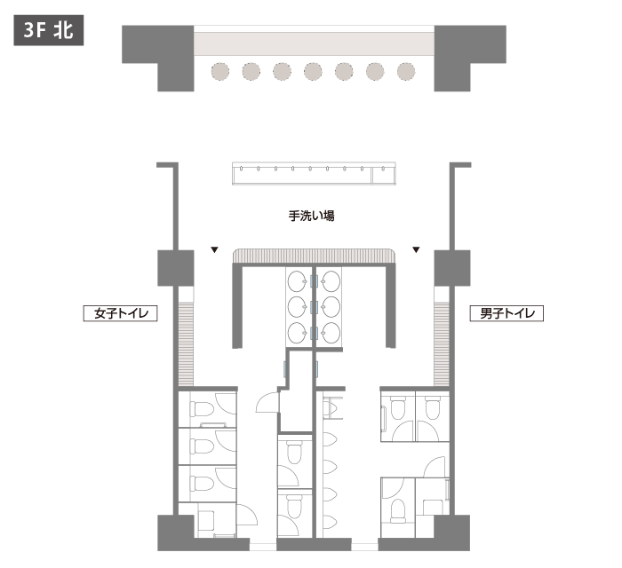 茅野市立永明小学校・茅野市立永明中学校トイレデータ 3F 北